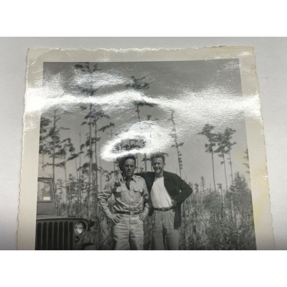 Found Photo Military Men with Jeep Ambulance Near Moody Field Air Force Base GA - Picture 5 of 6